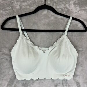 Danskin Intimates Scalloped Bralette Women's M Green NEW